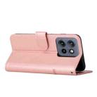 For Motorola Edge 50 Neo Stitching Calf Texture Buckle Leather Phone Case(Rose Gold) - 3