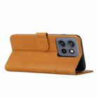 For Motorola Edge 50 Neo Stitching Calf Texture Buckle Leather Phone Case(Yellow) - 3