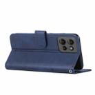 For Motorola Edge 50 Stitching Calf Texture Buckle Leather Phone Case(Blue) - 3