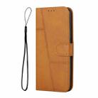 For Motorola Edge 50 Stitching Calf Texture Buckle Leather Phone Case(Yellow) - 2