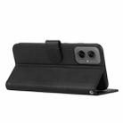 For Motorola Moto G55 Stitching Calf Texture Buckle Leather Phone Case(Black) - 3