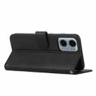 For Motorola Moto G05 Stitching Calf Texture Buckle Leather Phone Case(Black) - 3