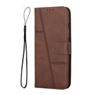 For OPPO Reno13 Pro 5G Global Stitching Calf Texture Buckle Leather Phone Case(Brown) - 2