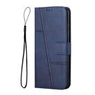 For OPPO Reno13 Pro 5G Global Stitching Calf Texture Buckle Leather Phone Case(Blue) - 2