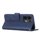 For OPPO Reno13 Pro 5G Global Stitching Calf Texture Buckle Leather Phone Case(Blue) - 3