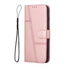 For OPPO Reno13 Pro 5G Global Stitching Calf Texture Buckle Leather Phone Case(Rose Gold) - 2