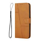 For OPPO Reno13 Pro 5G Global Stitching Calf Texture Buckle Leather Phone Case(Yellow) - 2