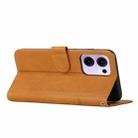 For OPPO Reno13 F 5G / 4G Stitching Calf Texture Buckle Leather Phone Case(Yellow) - 3