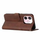 For OPPO A5 Pro 5G Global Stitching Calf Texture Buckle Leather Phone Case(Brown) - 3