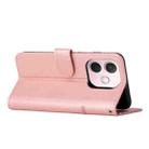 For OPPO A5 Pro 5G Global Stitching Calf Texture Buckle Leather Phone Case(Rose Gold) - 3