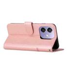For OPPO A5x 5G Global Stitching Calf Texture Buckle Leather Phone Case(Rose Gold) - 3