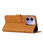 For OPPO A5x 5G Global Stitching Calf Texture Buckle Leather Phone Case(Yellow) - 3