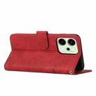 For OPPO Reno14 Global / Reno14 F 5G Stitching Calf Texture Buckle Leather Phone Case(Red) - 3