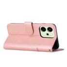 For OPPO Reno14 Global / Reno14 F 5G Stitching Calf Texture Buckle Leather Phone Case(Rose Gold) - 3