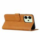 For OPPO Reno14 Global / Reno14 F 5G Stitching Calf Texture Buckle Leather Phone Case(Yellow) - 3