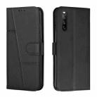 For Sony Xperia 10 V 2023 Stitching Calf Texture Buckle Leather Phone Case(Black) - 1