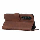 For Sony Xperia 1 VI Stitching Calf Texture Buckle Leather Phone Case(Brown) - 3