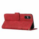 For Sony Xperia 10 VI Stitching Calf Texture Buckle Leather Phone Case(Red) - 3