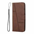 For Sony Xperia 5 VI Stitching Calf Texture Buckle Leather Phone Case(Brown) - 2