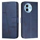 For vivo Y38 5G Stitching Calf Texture Buckle Leather Phone Case(Blue) - 1