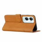 For vivo Y03 / Y18 / Y18e Stitching Calf Texture Buckle Leather Phone Case(Yellow) - 3