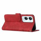 For vivo Y03 / Y18 / Y18e Stitching Calf Texture Buckle Leather Phone Case(Red) - 3