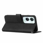 For vivo Y03 / Y18 / Y18e Stitching Calf Texture Buckle Leather Phone Case(Black) - 3