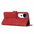 For vivo V40 / V40 Pro / T3 Ultra Stitching Calf Texture Buckle Leather Phone Case(Red) - 3