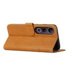 For vivo V50 Lite Stitching Calf Texture Buckle Leather Phone Case(Yellow) - 3