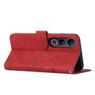 For vivo V50 Lite Stitching Calf Texture Buckle Leather Phone Case(Red) - 3