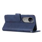 For vivo V50 5G Global Stitching Calf Texture Buckle Leather Phone Case(Blue) - 3