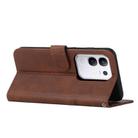 For vivo Y29 4G Stitching Calf Texture Buckle Leather Phone Case(Brown) - 3