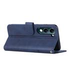 For vivo Y29s 5G / Y04 4G Stitching Calf Texture Buckle Leather Phone Case(Blue) - 3