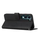 For vivo Y29s 5G / Y04 4G Stitching Calf Texture Buckle Leather Phone Case(Black) - 3