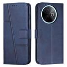 For vivo Y39 5G Global Stitching Calf Texture Buckle Leather Phone Case(Blue) - 1