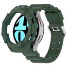 For Samsung Galaxy Watch 6 40mm Armor Silicone Watch Band + Watch Case Set(Green) - 1