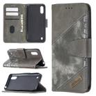 For Samsung Galaxy A01 Matching Color Crocodile Texture Horizontal Flip PU Leather Case with Wallet & Holder & Card Slots(Grey) - 1