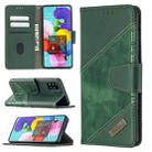 For Samsung Galaxy A51 Matching Color Crocodile Texture Horizontal Flip PU Leather Case with Wallet & Holder & Card Slots(Green) - 1