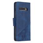 For Samsung Galaxy S10 Plus Matching Color Crocodile Texture Horizontal Flip PU Leather Case with Wallet & Holder & Card Slots(Blue) - 3
