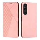 For Sony Xperia 1 V 2023 Diamond Splicing Skin Feel Magnetic Leather Phone Case(Rose Gold) - 1