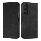 For Sony Xperia 1 V 2023 Diamond Splicing Skin Feel Magnetic Leather Phone Case(Black) - 1