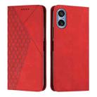 For Sony Xperia 5 V Diamond Splicing Skin Feel Magnetic Leather Phone Case(Red) - 1