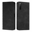 For Sony Xperia 10 V 2023 Diamond Splicing Skin Feel Magnetic Leather Phone Case(Black) - 1