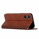 For Sony Xperia 10 VI Diamond Splicing Skin Feel Magnetic Leather Phone Case(Brown) - 3