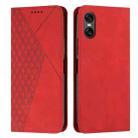 For Sony Xperia 10 VI Diamond Splicing Skin Feel Magnetic Leather Phone Case(Red) - 1