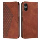 For Sony Xperia 5 VI Diamond Splicing Skin Feel Magnetic Leather Phone Case(Brown) - 1