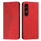 For Sony Xperia 1 VII Diamond Splicing Skin Feel Magnetic Leather Phone Case(Red) - 1