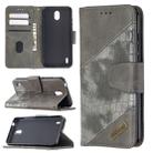 For Nokia 1.3 Matching Color Crocodile Texture Horizontal Flip PU Leather Case with Wallet & Holder & Card Slots(Grey) - 1