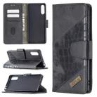 For Sony Xperia L4 Matching Color Crocodile Texture Horizontal Flip PU Leather Case with Wallet & Holder & Card Slots(Black) - 1