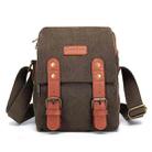 Cwatcun N1 Retro Multifunctional Canvas Waterproof Digital Camera Photography Bag, Size:22.5 x 14.5 x 27cm Coffee - 1